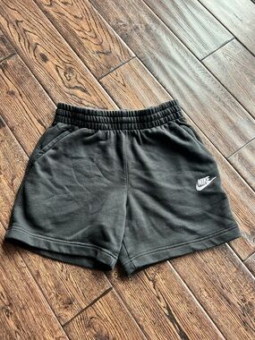Nike Black Sweatshorts with White Swoosh Tag